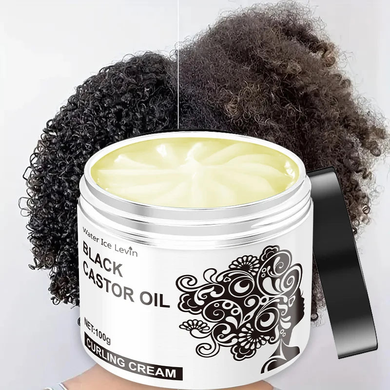 Black Castor Oil Curly Hair Styling Cream – for Men & Women
