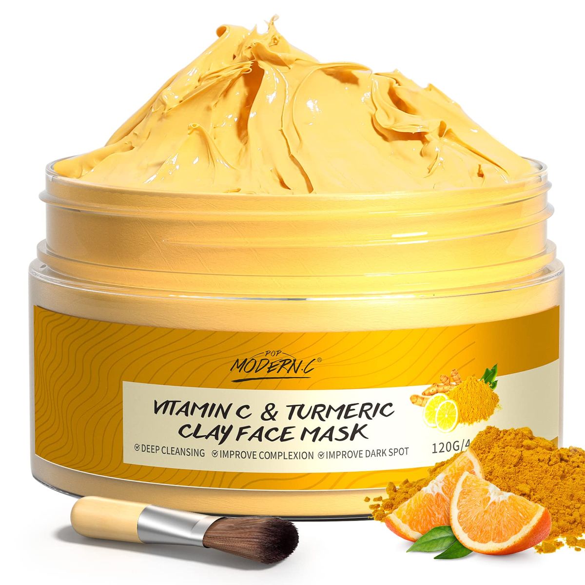 Vitamin C & Turmeric Exfoliating Facial Mask – Deep Cleansing & Pore Refining Treatment