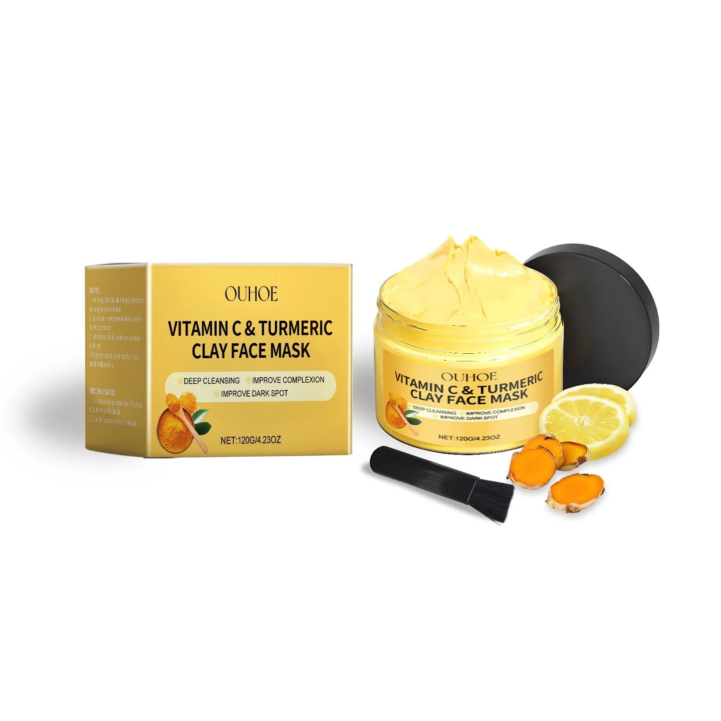 Vitamin C & Turmeric Exfoliating Facial Mask – Deep Cleansing & Pore Refining Treatment