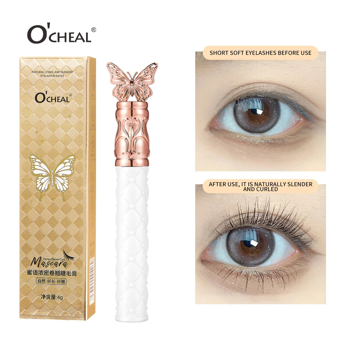 O’cheal 3D Silk Black Mascara – Thick, Long & Curled Lash Extension Effect