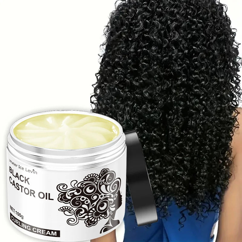 Black Castor Oil Curly Hair Styling Cream – for Men & Women