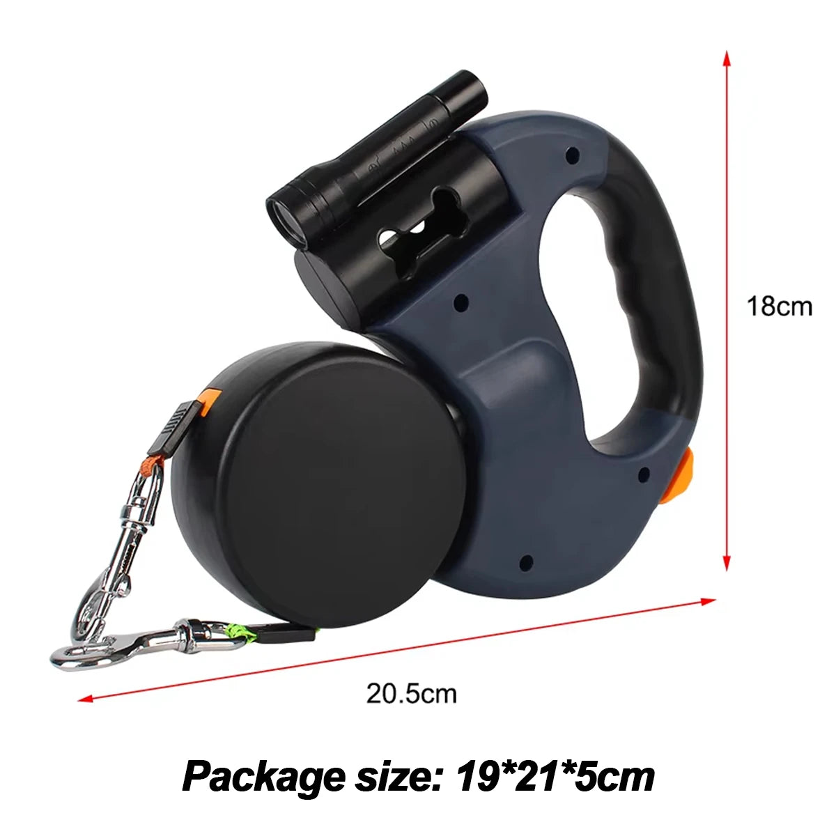 3m Double-Ended Dog Leash Auto Retractable Traction Rope 360 Degree Dual Head Walking