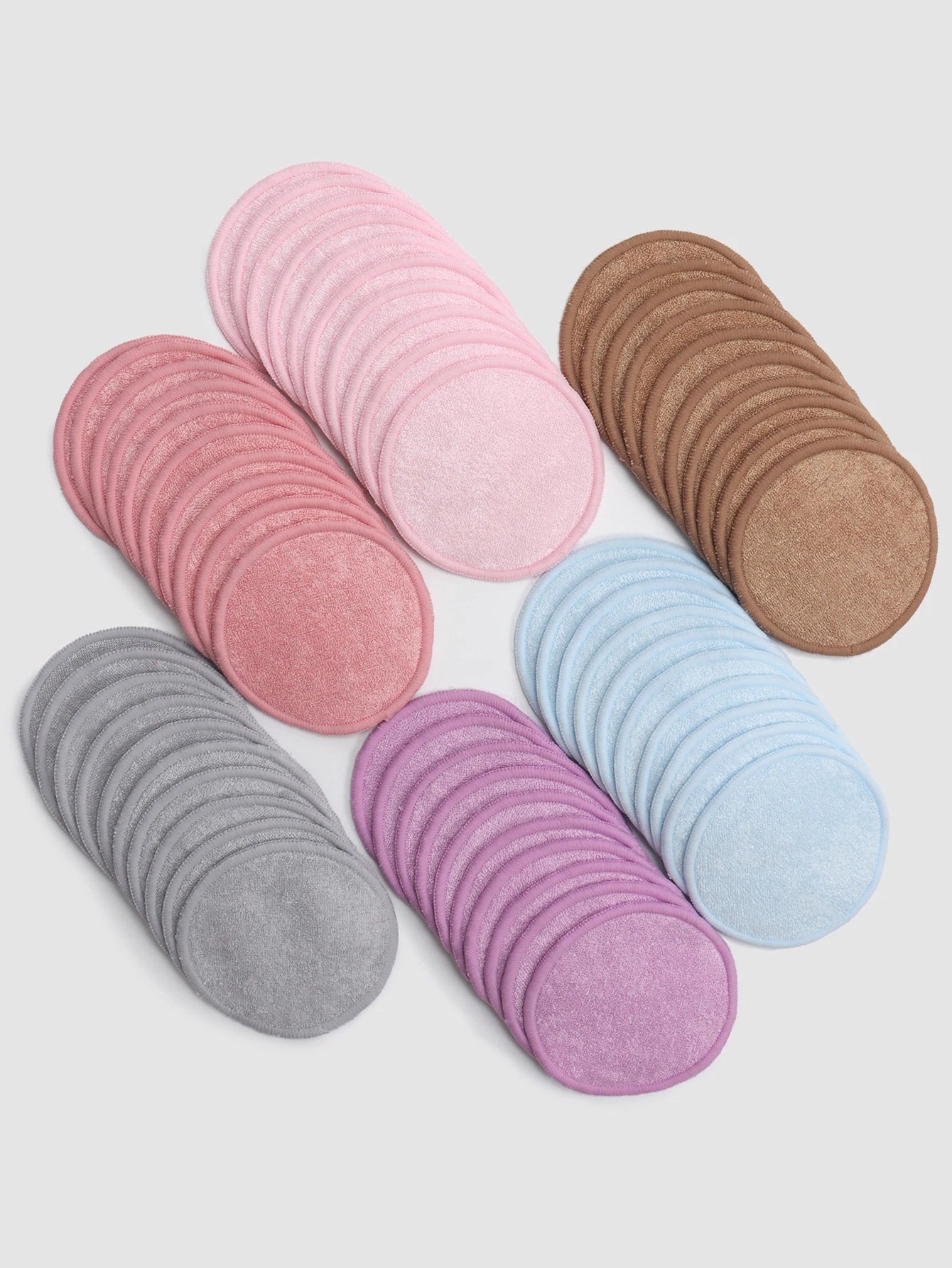 5/10/20-Pack Reusable Makeup Remover Pads – Washable Face Cleansing Puffs, Soft