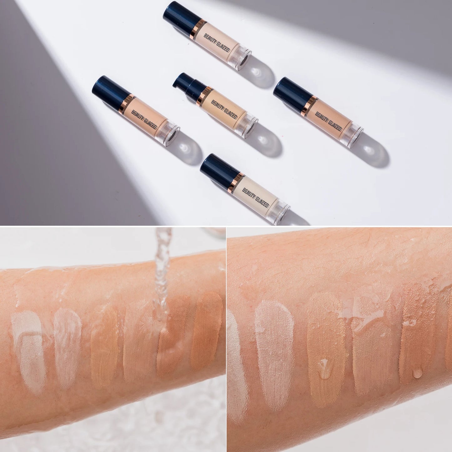 Beauty Glazed 6-Color Liquid Foundation – Full Coverage & Hydrating