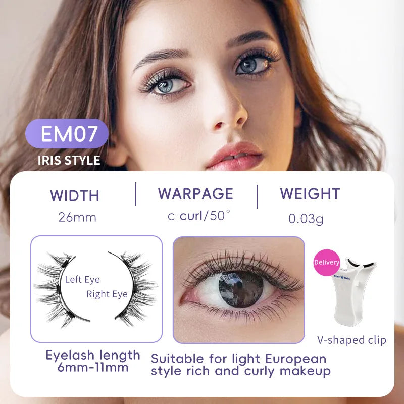 1 Pair Natural Magnetic Eyelashes – Reusable, Lightweight & Easy to Apply