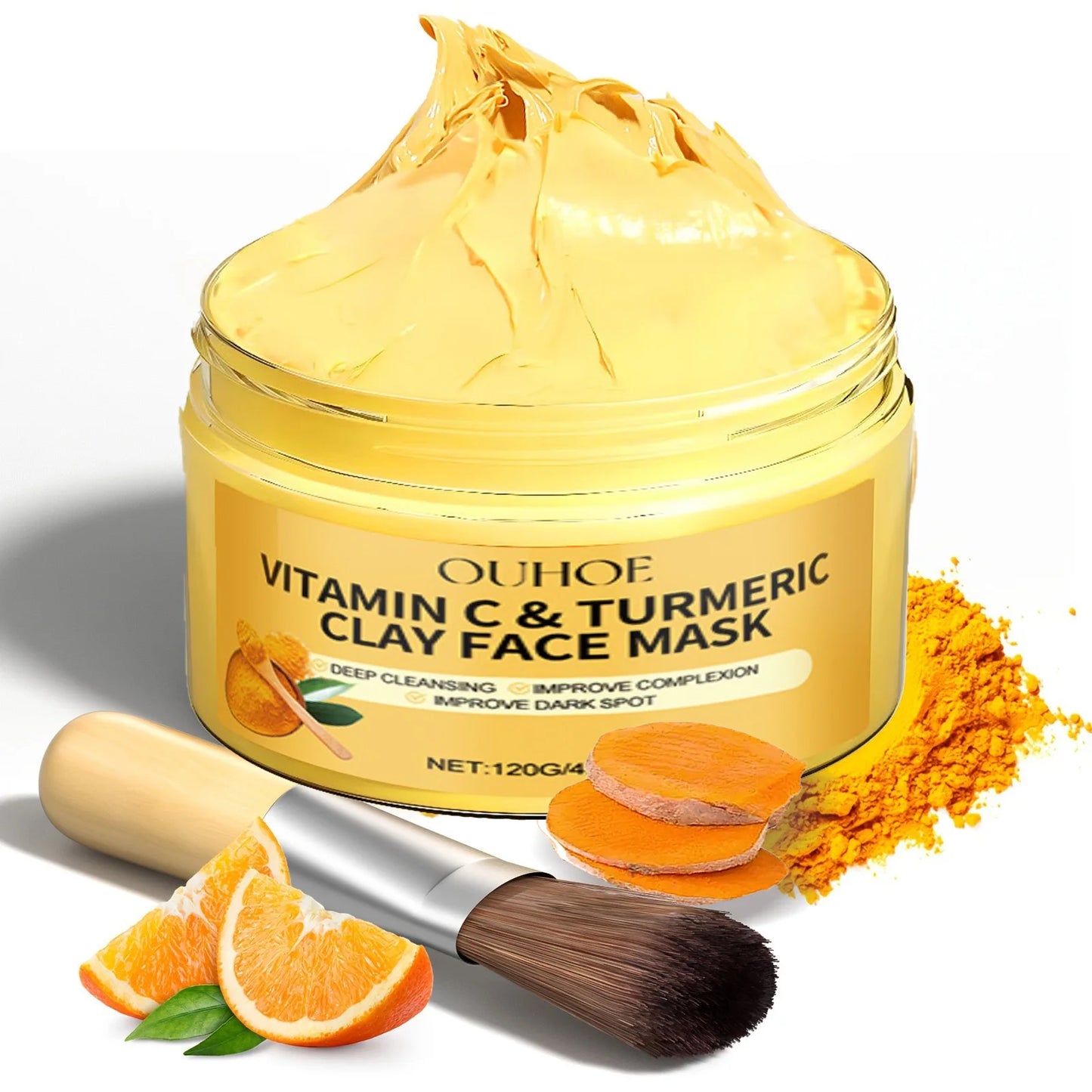 Vitamin C & Turmeric Exfoliating Facial Mask – Deep Cleansing & Pore Refining Treatment