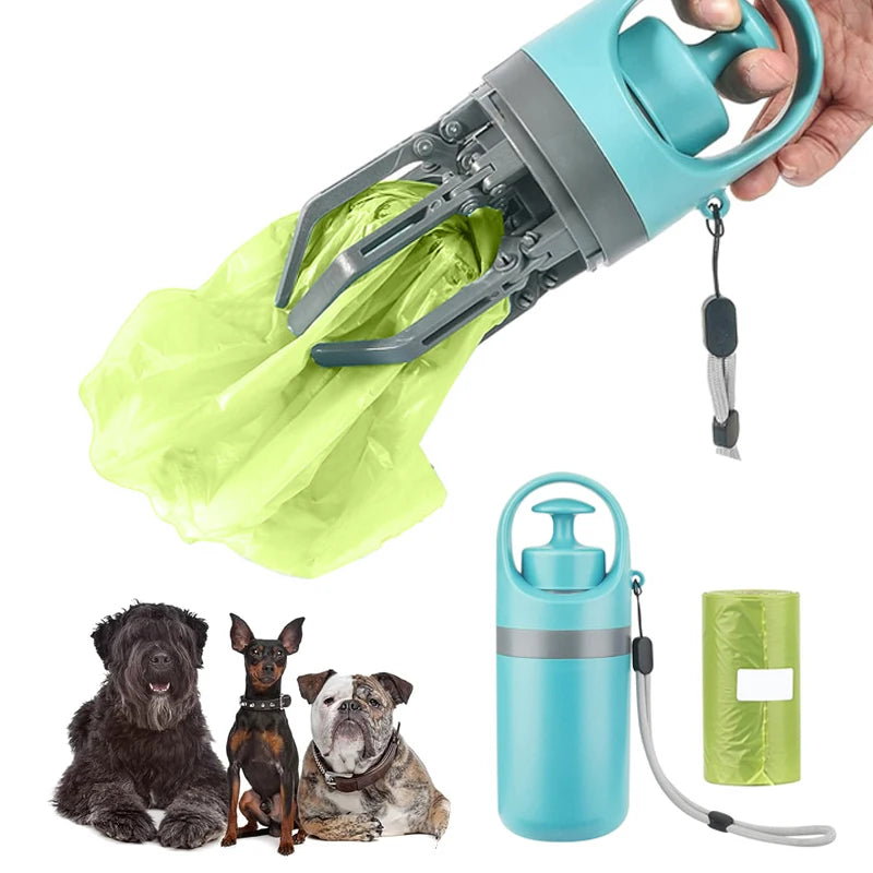 Portable Dog Pooper Scooper with Garbage Bag – Outdoor Pet Waste Cleaner