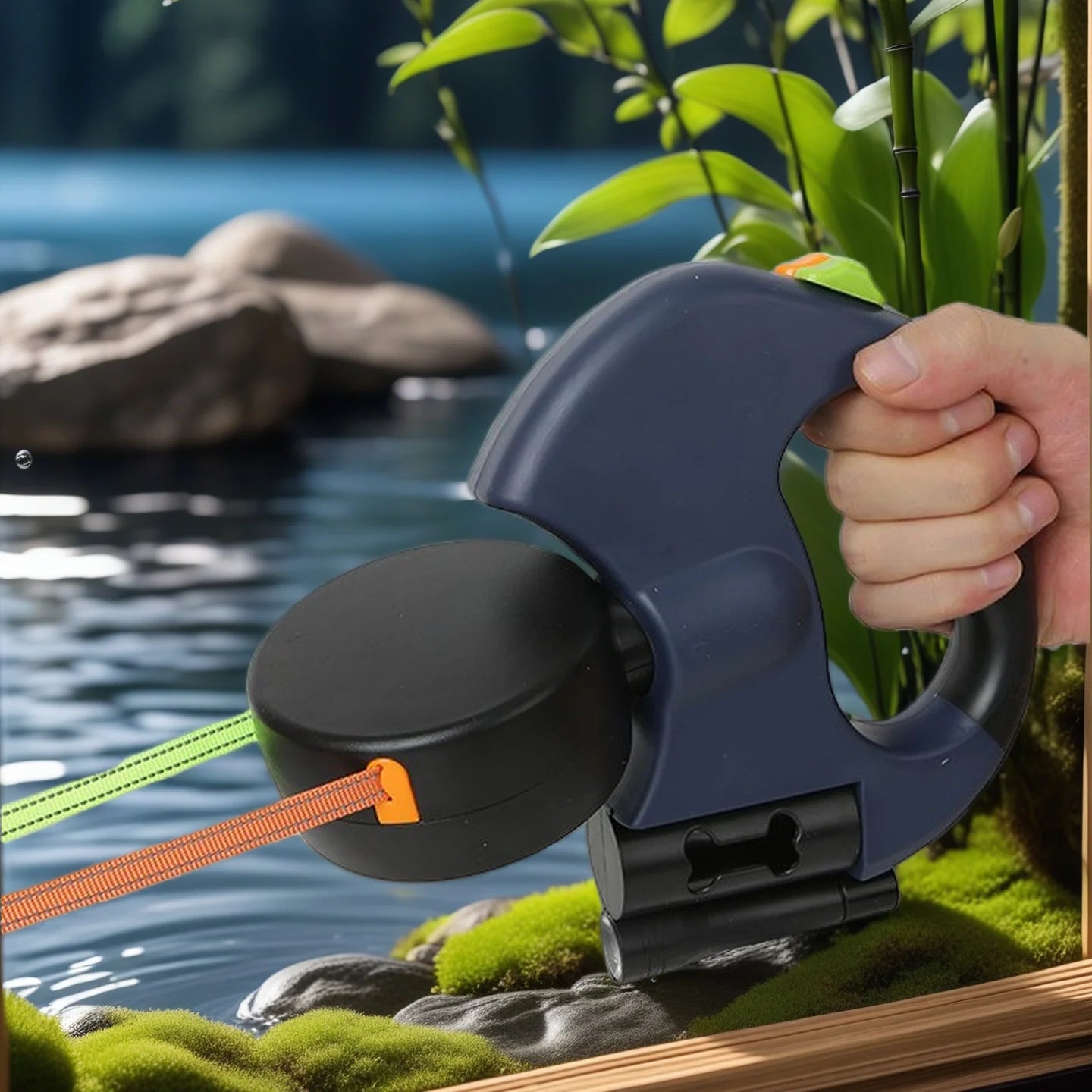 Retractable Dual Doggie Leash with LED Light, 360 Swivel No Tangle for Each Dog