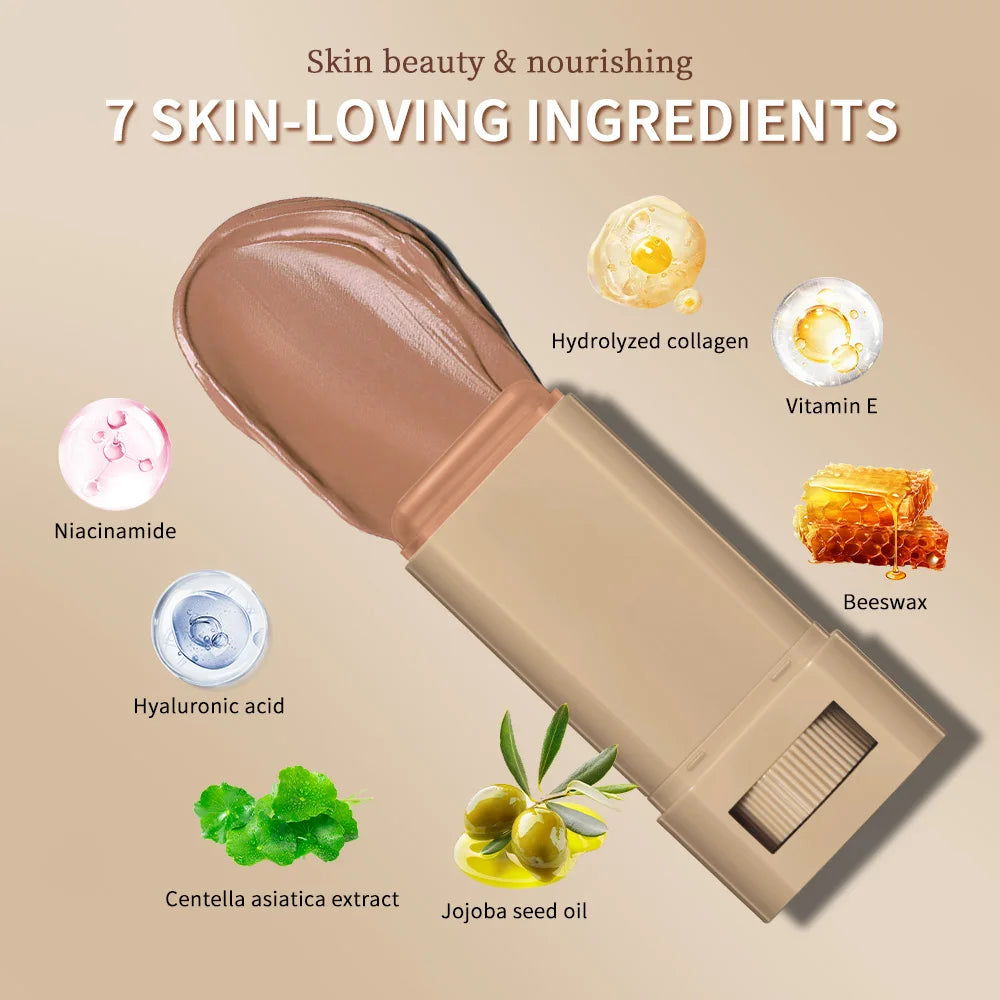 Beauty Balm Serum Skin Tint Foundation Stick – High Coverage & Smooth Finish