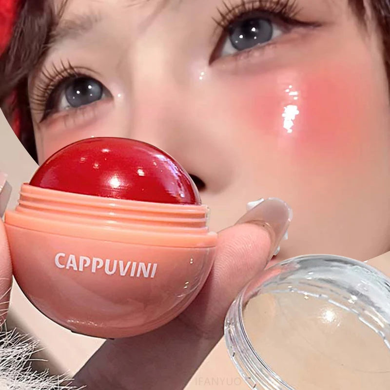 Cappuvini Juice Blush Ball – Water-Light Brightening Blusher for Lips & Cheeks
