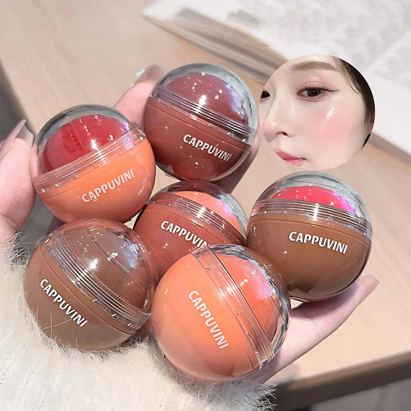 Cappuvini Juice Blush Ball – Water-Light Brightening Blusher for Lips & Cheeks