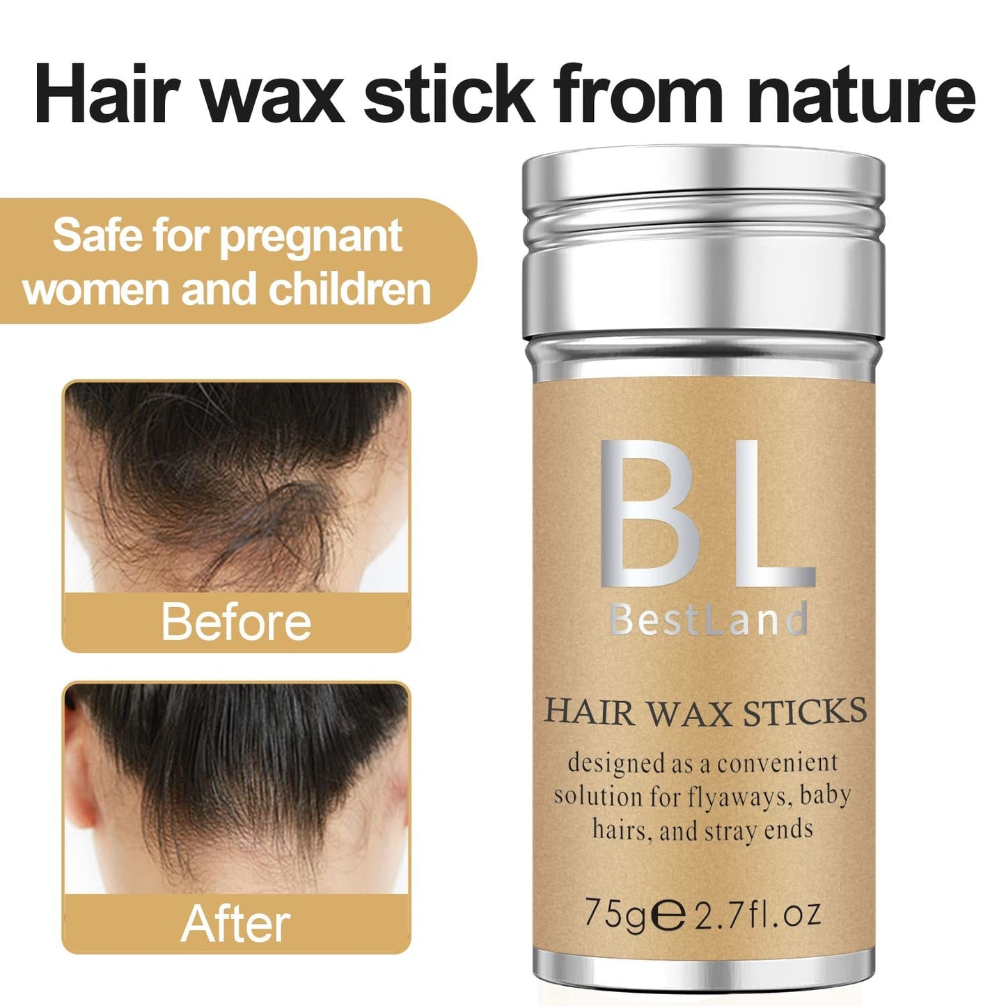 Hair Wax Stick – Flyaways & Edge Control Styling Wax for Kids