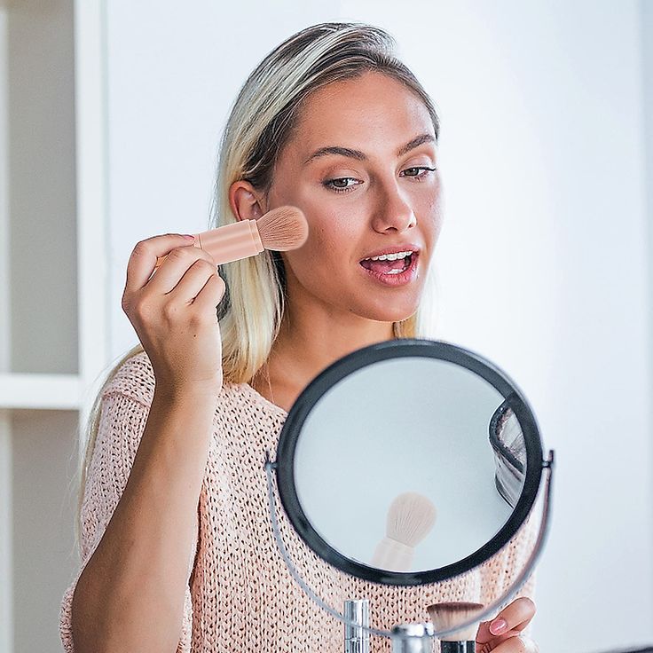 4-in-1 Portable Makeup Brush Kit – Mini Highlight, Contour, Eyeshadow & Blending Brush Set